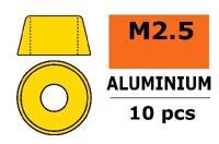 Aluminium Washer voor M2.5 Socket Head Screws (BD: 7mm) - Goud - 10st - thumbnail