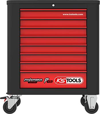 KS Tools 8731008 Werkplaatswagen Plaatstaal Kleur (specifiek): Zwart, Rood
