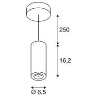 SLV Led hanglampNuminos Pendel 6,5cm zwart - 1004147 - thumbnail