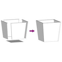 Plantenbak 50x50x50 cm gegalvaniseerd staal - thumbnail