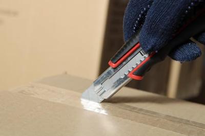 WEDO 78418 Wedo Profi-Cutter, AUTO-LOAD , 18 mm - nr. 78418 zwart/rood 1 stuk(s) - thumbnail