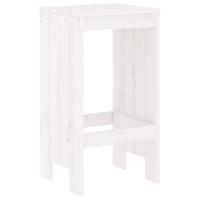 3-delige Barset massief grenenhout wit - thumbnail