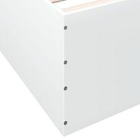 Bedframe bewerkt hout wit 150x200 cm - thumbnail