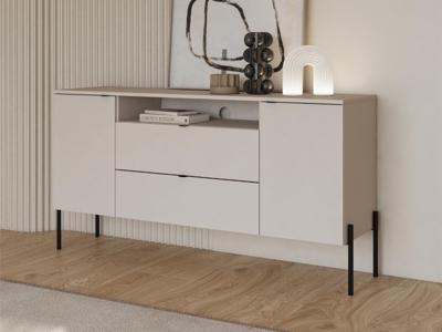 Dressoir ORES 2 deuren 2 lades kasjmier
