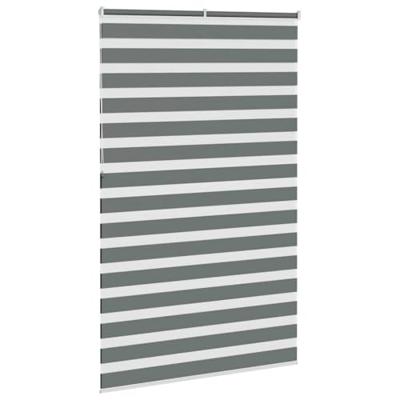 VidaXL Zebra rolgordijn 150x230 cm stofbreedte 145,9 cm donkergrijs