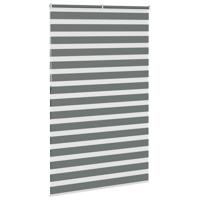 VidaXL Zebra rolgordijn 150x230 cm stofbreedte 145,9 cm donkergrijs - thumbnail