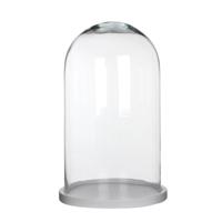 Hella stolp glas met onderbord 38xd24cm - thumbnail