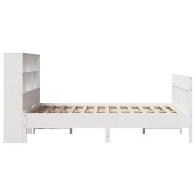 Bedframe zonder matras massief grenenhout wit 120x200 cm