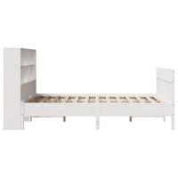 Bedframe zonder matras massief grenenhout wit 120x200 cm - thumbnail
