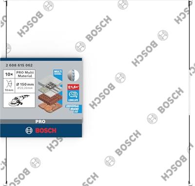 Bosch Accessoires Diamantdoorslijpschijf | Standard for Universal | 150X22,23 | 10 stuks - 2608615062 Bosch Accessoires Diamantdoorslijpschijf | Standard for Universal | 150X22,23 | 10 stuks - 2608615062
