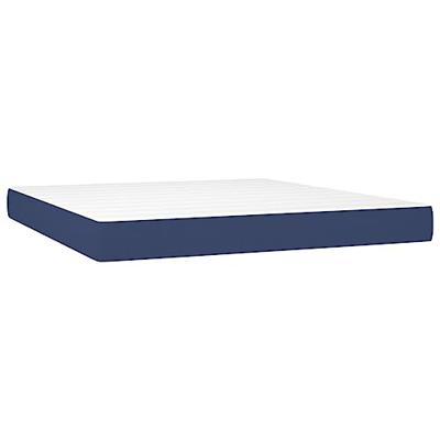 Boxspring met matras stof blauw 160x200 cm