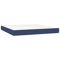 Boxspring met matras stof blauw 160x200 cm - thumbnail