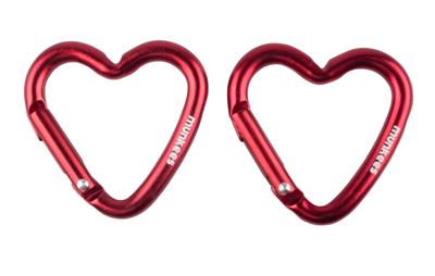 Munkees Mini Heart Carabiner 2 Pcs Carabiner Rood Munkees Mini Heart Carabiner 2 Pcs Carabiner Rood