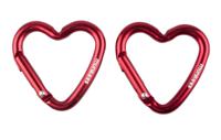 Munkees Mini Heart Carabiner 2 Pcs Carabiner Rood - thumbnail