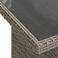 6-delige Loungeset met kussens poly rattan grijs - thumbnail