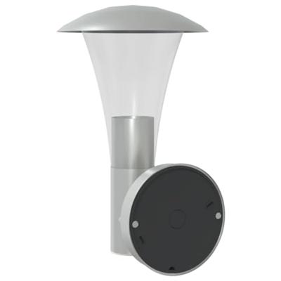 VidaXL Buitenwandlamp met sensor roestvrij staal zilverkleurig VidaXL Buitenwandlamp met sensor roestvrij staal zilverkleurig