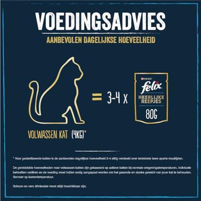 Felix Heerlijke Reepjes Farm Selectie met rund, kip, eend, kalkoen in saus natvoer kat (jumbopack) Per doos (44 x 80 g) - thumbnail