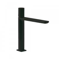 Wastafelmengkraan Tres Loft Colors 1-Knop Uitloop Recht 19,6 cm Rond Mat Zwart - thumbnail