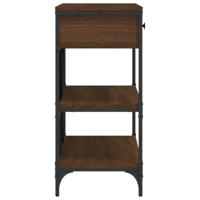 Wandtafel met lades en schappen bewerkt hout bruin eikenkleur - thumbnail