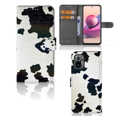 Xiaomi Redmi Note 10S | 10 4G | Poco M5s | Telefoonhoesje | Met pasjeshouder | Koeienvlekken