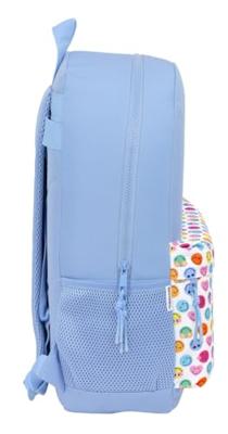 Schoolrugzak Smiley Joyful Blauw Multicolour 30 x 46 x 14 cm