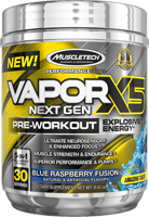 MuscleTech Vapor X5 Next Gen Blue Raspberry Fusion (228 g) - thumbnail