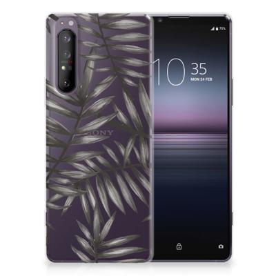Sony Xperia 1 II TPU Case Leaves Grey Sony Xperia 1 II TPU Case Leaves Grey
