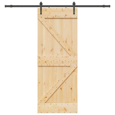 Schuifdeur met beslag 80x210 cm massief grenenhout