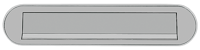 Hoppe briefplaat ovaal 454 - met valklep - 350x73mm - F1 - thumbnail