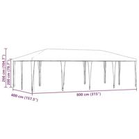 Partytent Blauw en Wit 800 x 400 x 266 cm Polyester en staal - thumbnail