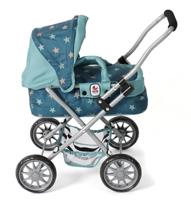 Kleine Poppenwagen Smarty - Stars Turquoise - thumbnail
