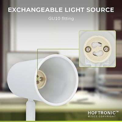 Riga - LED Tafellamp - 4 Watt 345 Lumen - 4000K Neutraal wit- Kantelbaar en Draaibaar - Ingebouwde snoerdimmer - Bureaulamp - GU10 - IP20 voor binnen - Wit Riga - LED Tafellamp - 4 Watt 345 Lumen - 4000K Neutraal wit- Kantelbaar en Draaibaar - Ingebouwde snoerdimmer - Bureaulamp - GU10 - IP20 voor binnen - Wit