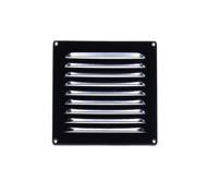 Nedco schoepenrooster - vierkant - 200x200mm - zwart - aluminium - thumbnail