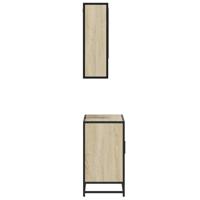 2-delige Badkamermeubelset bewerkt hout sonoma eikenkleurig - thumbnail