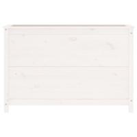 Plantenbak verhoogd 119,5x40x78 cm massief grenenhout wit - thumbnail