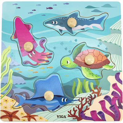 VIGA puzzel met knoppen, h: 26 mm, l: 22 cm, b: 22 cm, 1 stuk