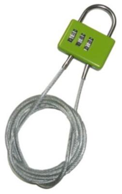 Pincho kabelslot cijfercombinatie staal 100 cm groen Pincho kabelslot cijfercombinatie staal 100 cm groen