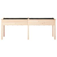 Plantenbak met voering 203x53x76 cm massief vurenhout - thumbnail