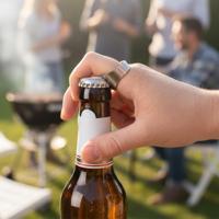 Metalen ring met flessenopener - Bier Opener Ring - thumbnail