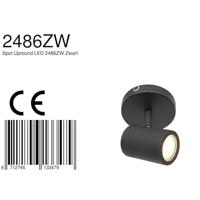 Steinhauer Badkamer spotUpround LED zwart - 2486ZW - thumbnail