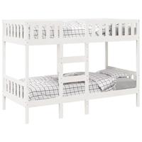 Stapelbed 75x190 cm massief grenenhout wit - thumbnail