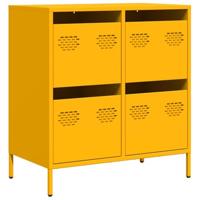 Dressoir 68x39x73,5 cm koudgewalst staal mosterdgeel - thumbnail