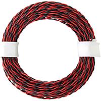 econ connect KZL2X004RTSW10 Draad 2 x 0.04 mm² Rood/zwart 10 m - thumbnail