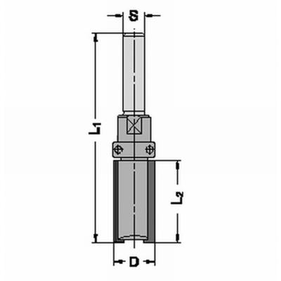 JSO-TR kantenfrees - 12.7mm x 25mm HW8 m/lager schachtzijde - 24063-5-12725