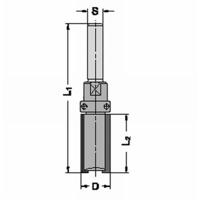 JSO-TR kantenfrees - 12.7mm x 25mm HW8 m/lager schachtzijde - 24063-5-12725 - thumbnail