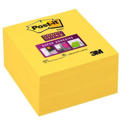 Post-it Super Sticky notes kubus, 350 vel, ft 76 x 76 mm, neongeel