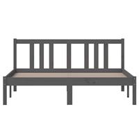 Bedframe massief hout grijs 140x200 cm - thumbnail