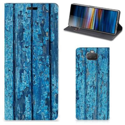 Sony Xperia 10 Book | Wallet Case | Wood Blue Sony Xperia 10 Book | Wallet Case | Wood Blue