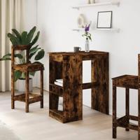 Bartafel met rekken 90x47,5x103,5 cm bewerkt hout gerookt eiken - thumbnail