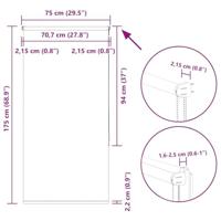 VidaXL Rolgordijn verduisterend 75x175cm stofbreedte 70,7 cm polyester - thumbnail